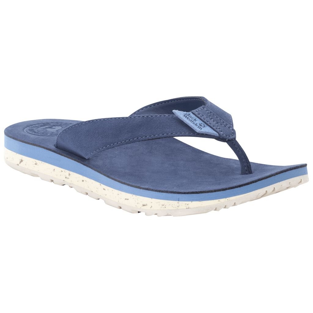 Jack Wolfskin BEACHSTER LT Chaussures Femme Bleu/Blanche - ECQFDAG-93